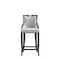 Manhattan Comfort Emperor Faux Leather Barstool in Light Grey- Set of 3 3-BS008-LG - alternate 8